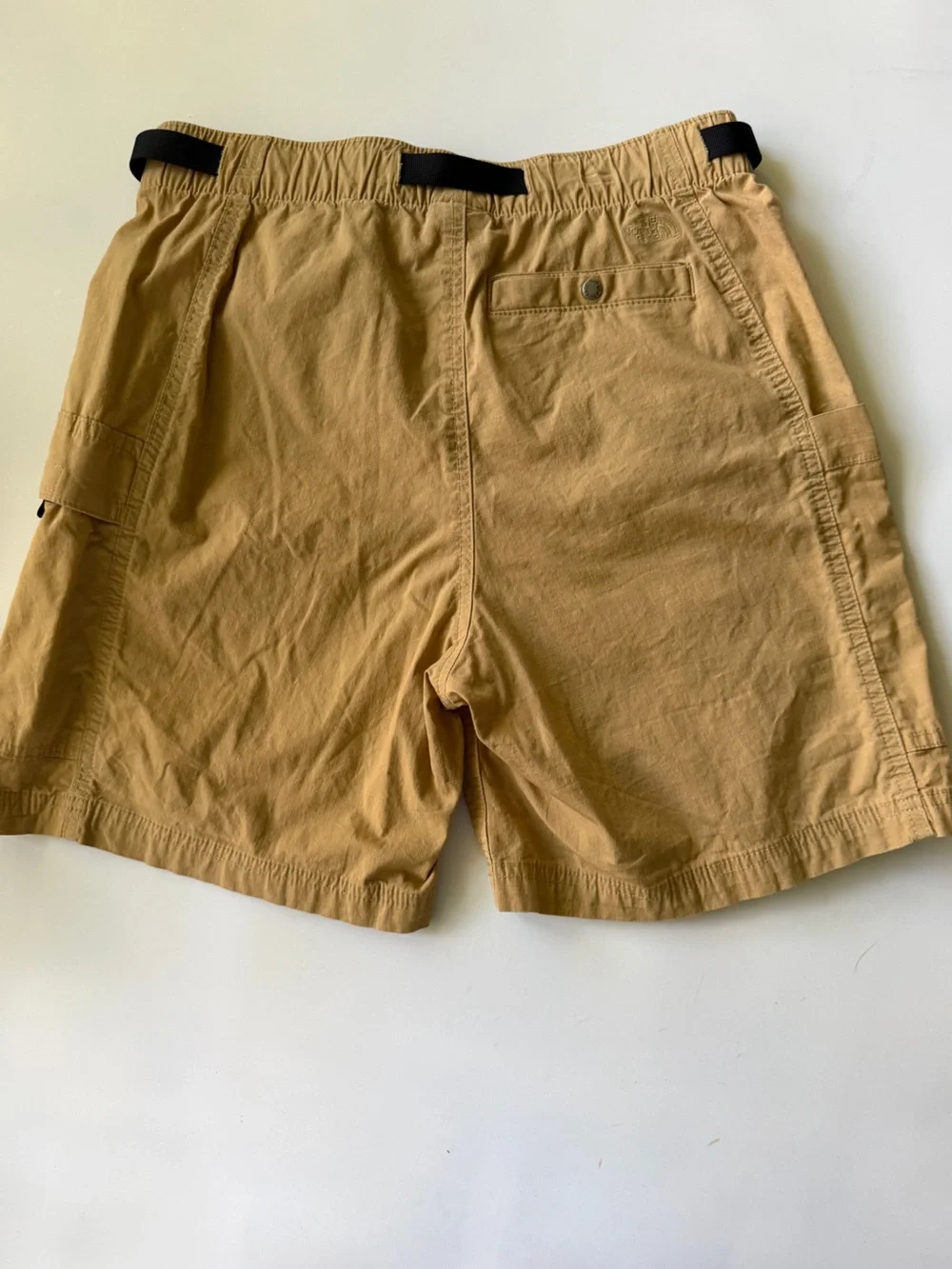 The North Face Mens Small Mustard Yellow Ripstop Cargo Hiking Shorts Belted